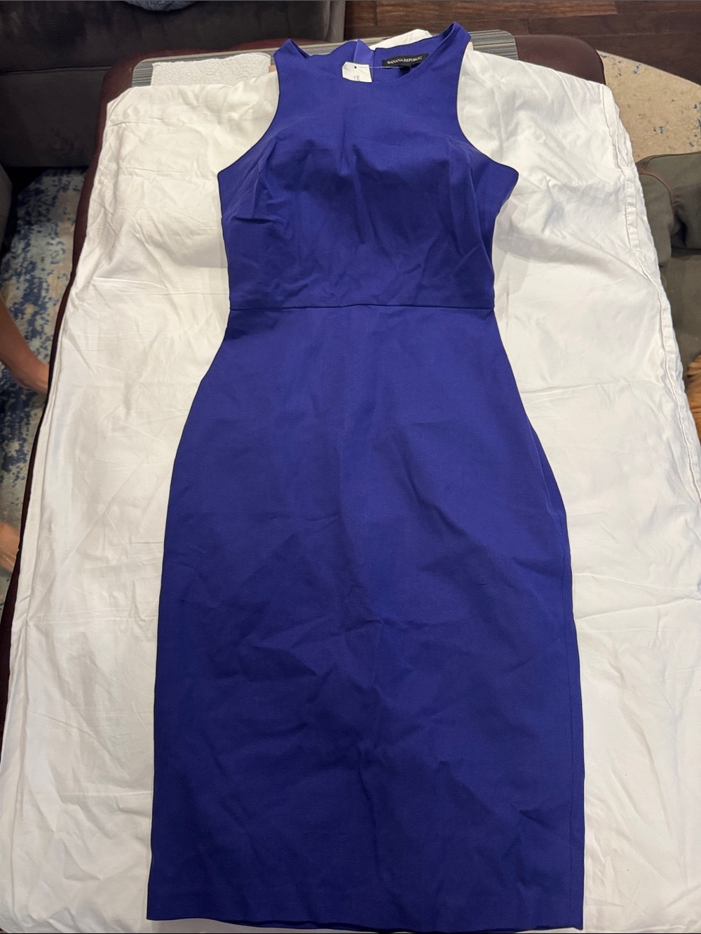Banana Republic Sleeveless Cobalt Midi Sheath Dress